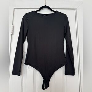 Elegant Black Long Sleeve Bodysuit